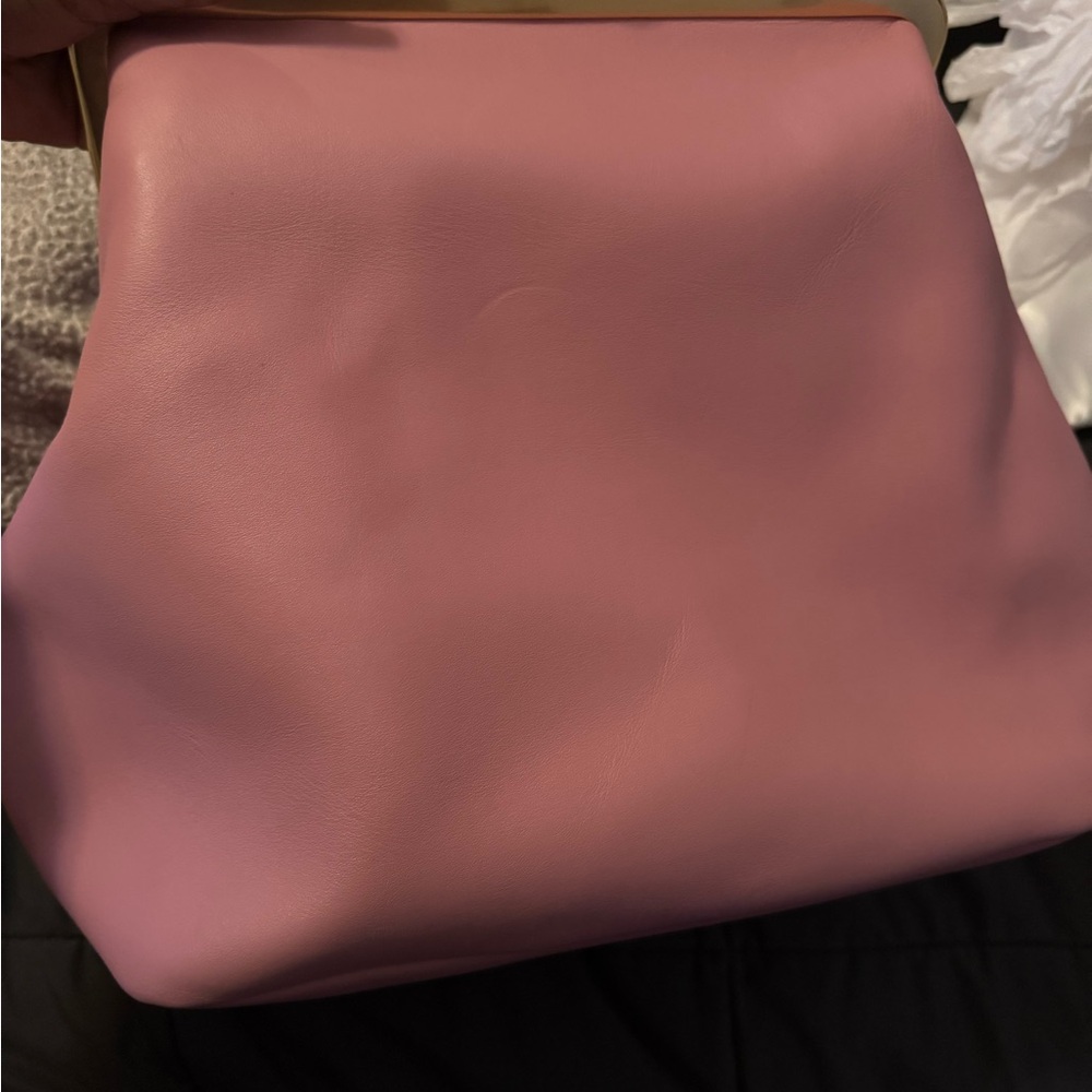 Large Oversized PINK Kisslock Frame Shoulder Clutch Bag